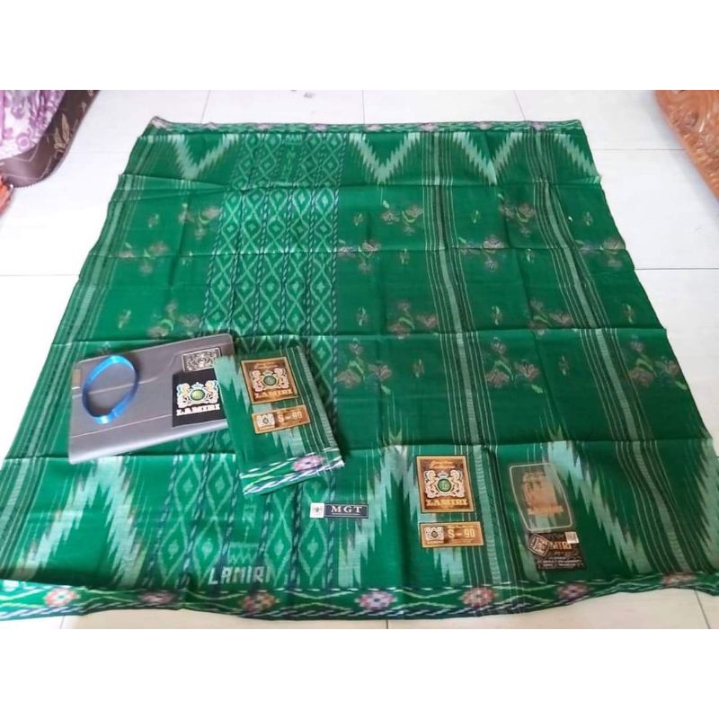 SARUNG LAMIRI SONGKET MGT S90 FULL SUTRA ORI PABRIK PT IBRAHIM MINRAPI