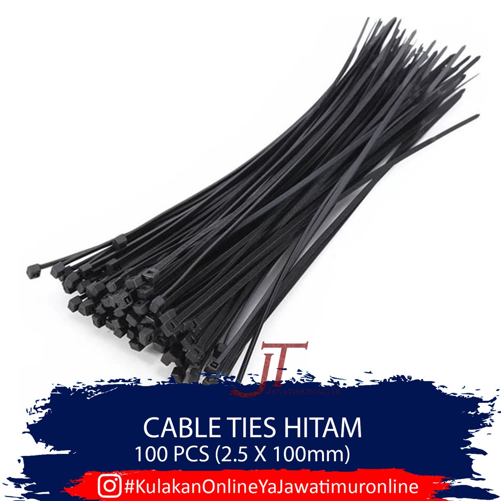 Kabel Ties 10 cm Hitam - Cable Ties 100 mm Hitam