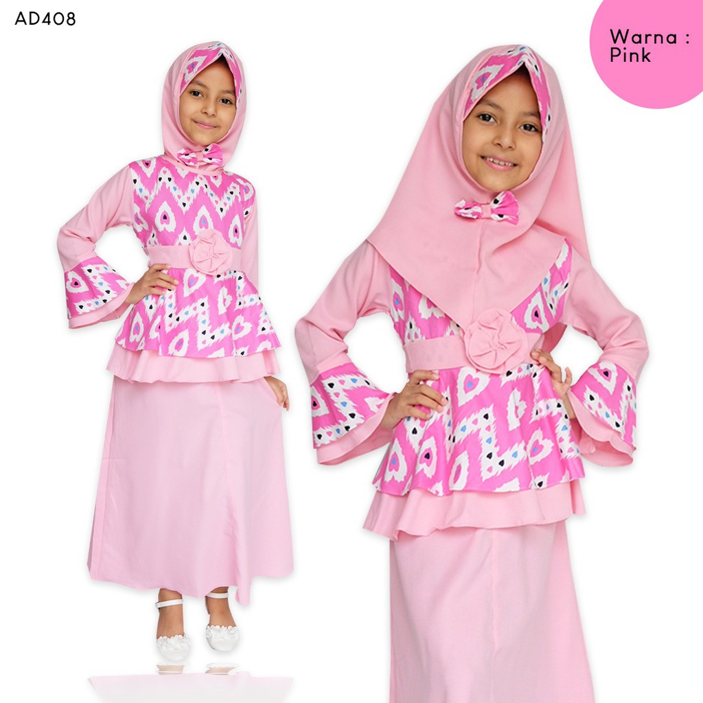 GAMIS ANAK PEREMPUAN - BUSANA MUSLIM ANAK PEREMPUAN - FASHION BAJU MUSLIM ANAK 3 - 11 Tahun