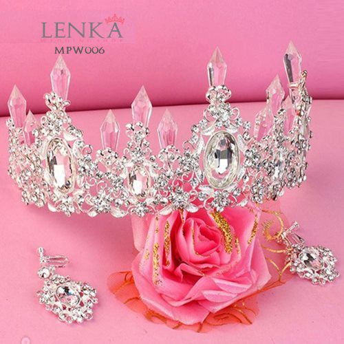 [BISA COD] MAHKOTA CRYSTAL PENGANTIN HEADPIECE PESTA AKSESORIS MPW006