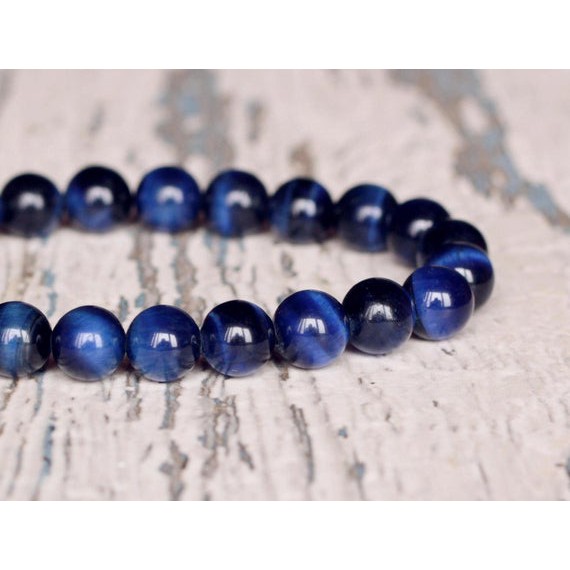 Gelang Tiger eye biru asli