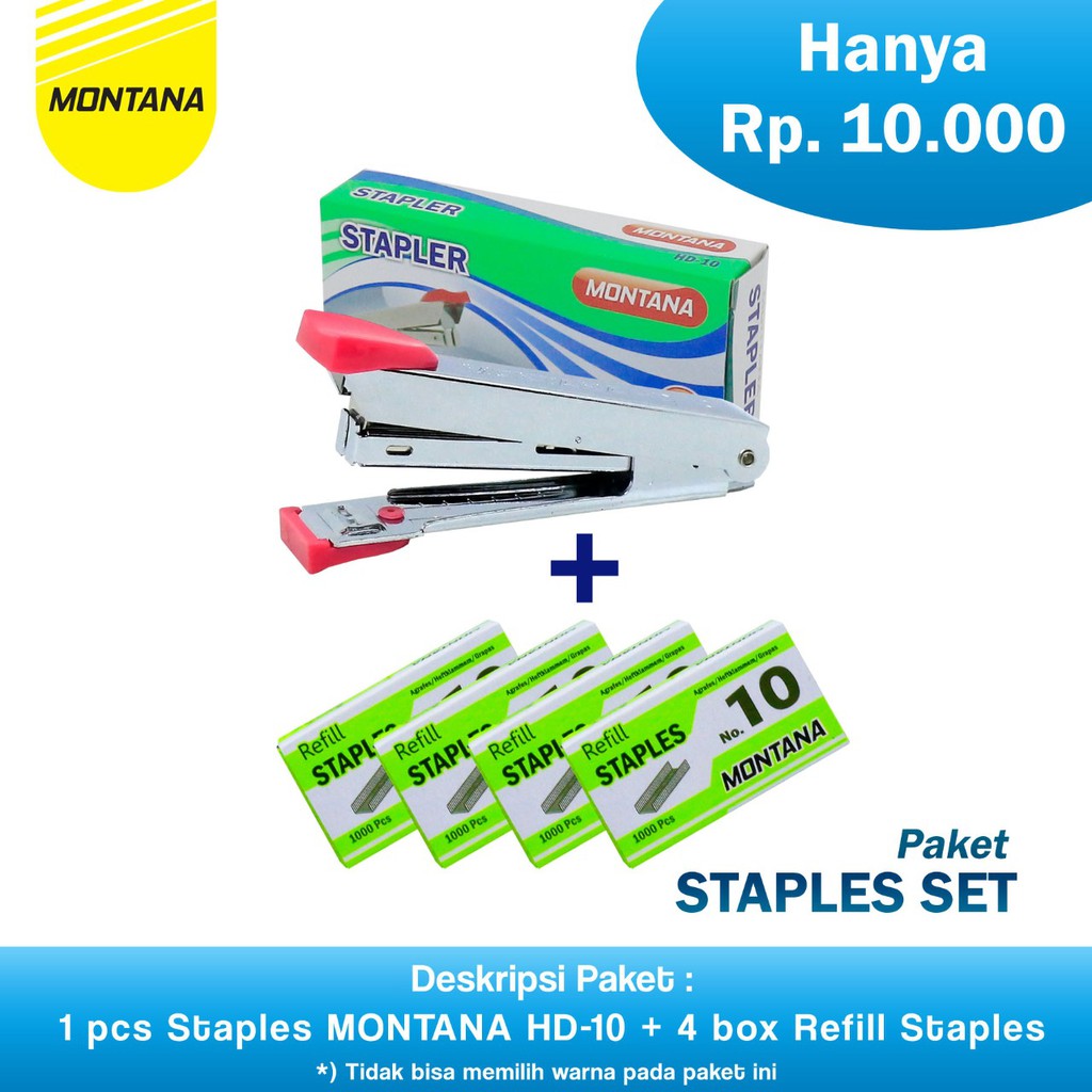 

STAPLES SET !!! 1Pcs Montana Stapler HD-10 + 4pcs Isi Stapler RS-10