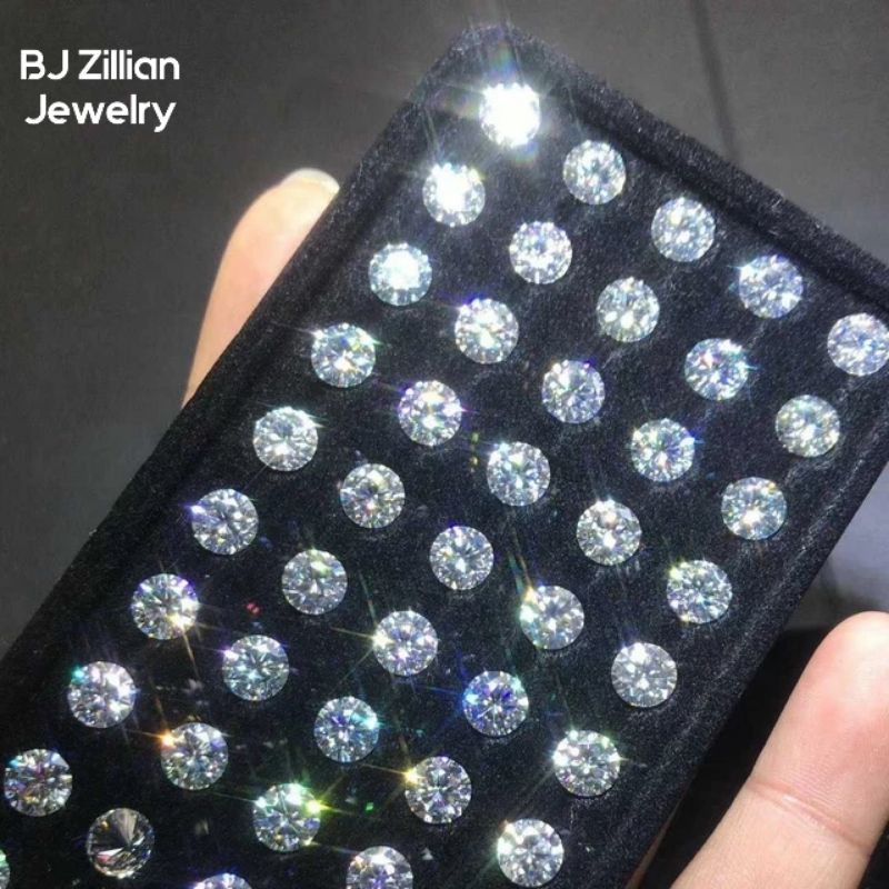 A5 Quality 6 - 6.5mm Permata Diamond Berlian Cubic Zirconia Perbutir - Original Heart Arrow Star cut