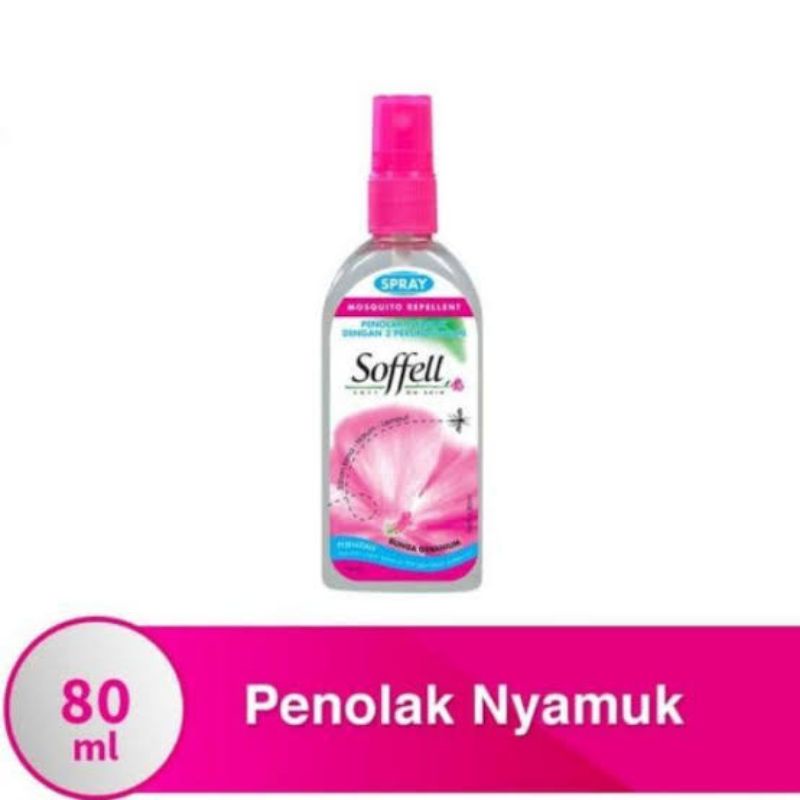 Soffell Spray Wangi Bunga Geranium 80 ml / Spray Anti Nyamuk / Sofel