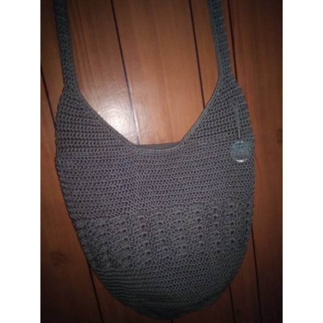 Tas Selempang Rajutan Dowa grey