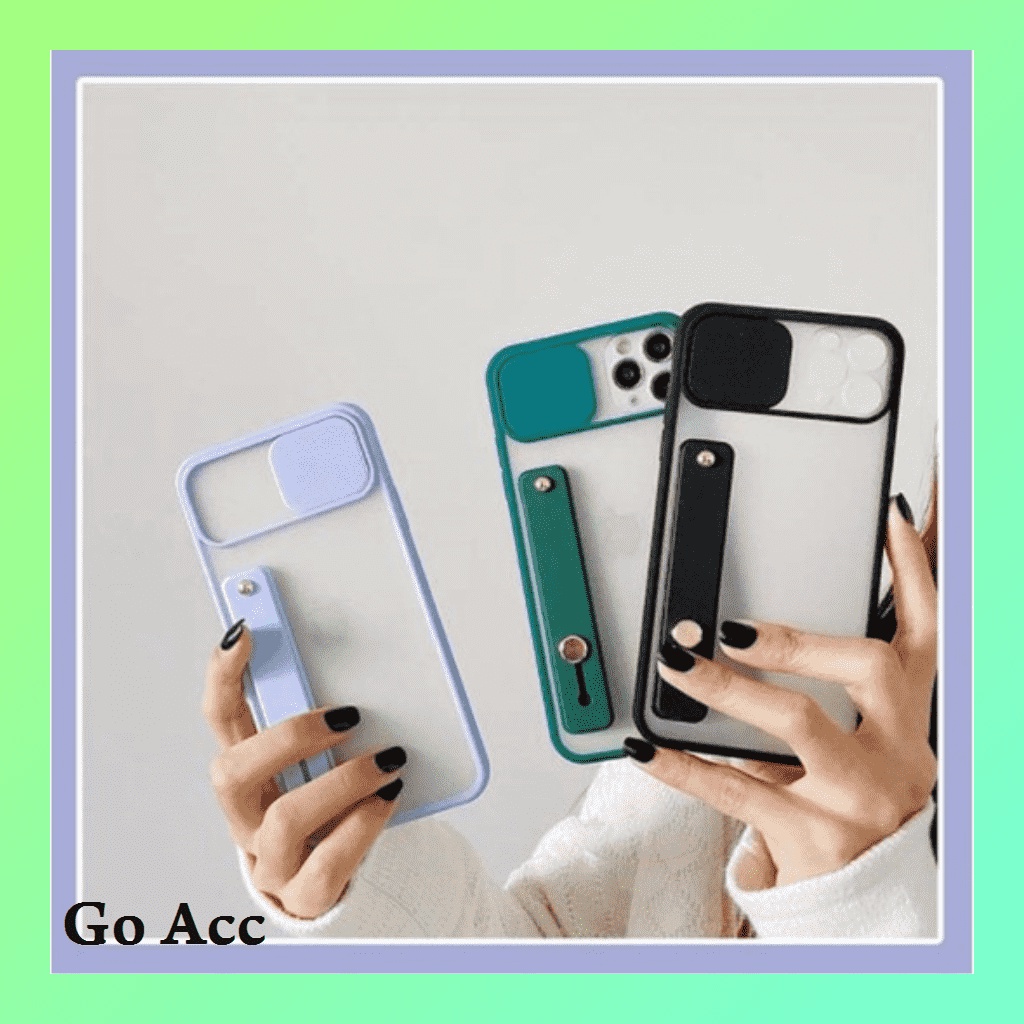 Softcase Window + Strapfinger Holder ALL Type Oppo Realme Narzo Xiaomi Redmi Poco Pocophone Vivo