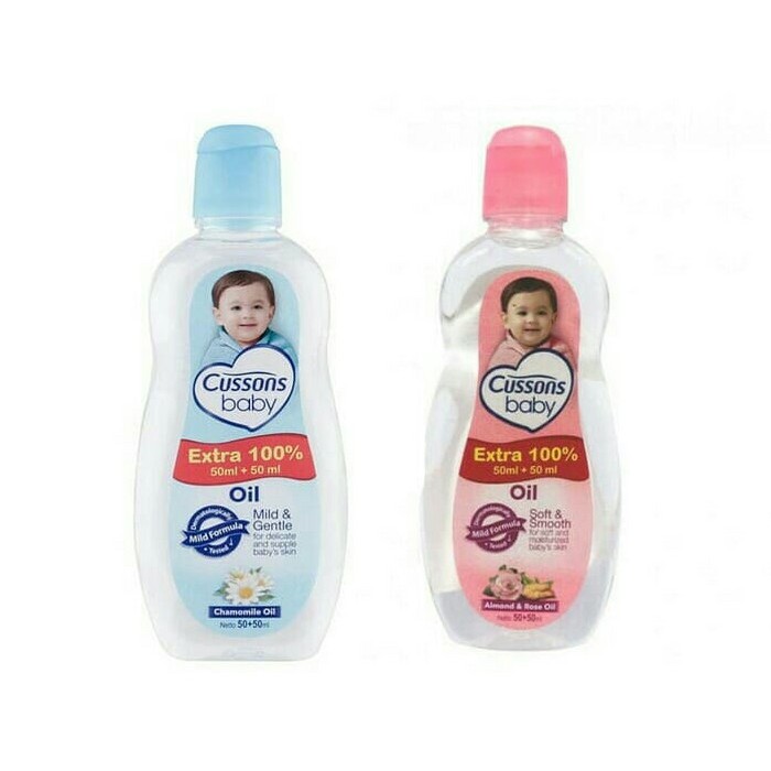 Cussons Baby Oil Mild &amp; Gentle 50 + 50 ml / Soft &amp; Smooth 50ml + 50ml