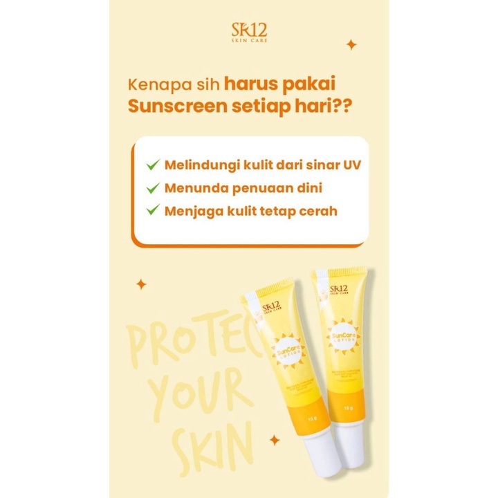 SR12 SUN CARE / SPF 15++/ MELINDUNGI KULIT DARI EFEK SINAR MATAHARI