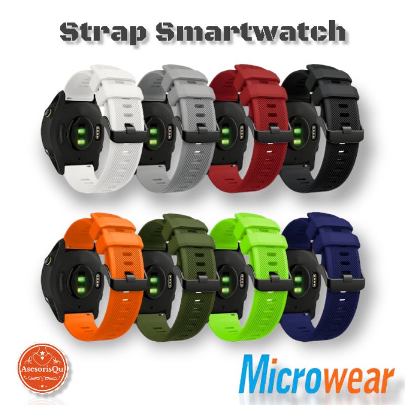 Tali Strap Jam Tangan Smartwatch Microwear L5 L7 L8 L9 L11 L13 L13C L15 L16 L19 DT78 DT95 Silikon Ta