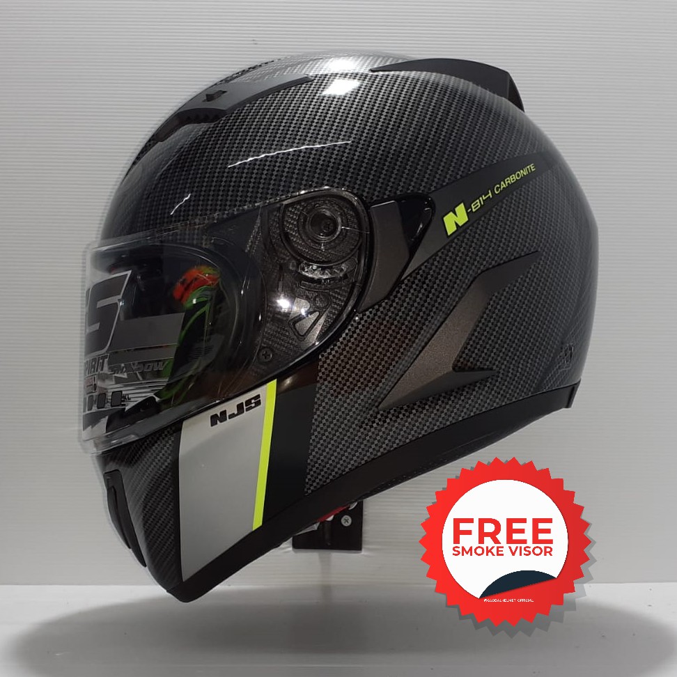 HELM NJS SHADOW 814 BLACK YELLOW STABILO NJS 814 CARBONITE