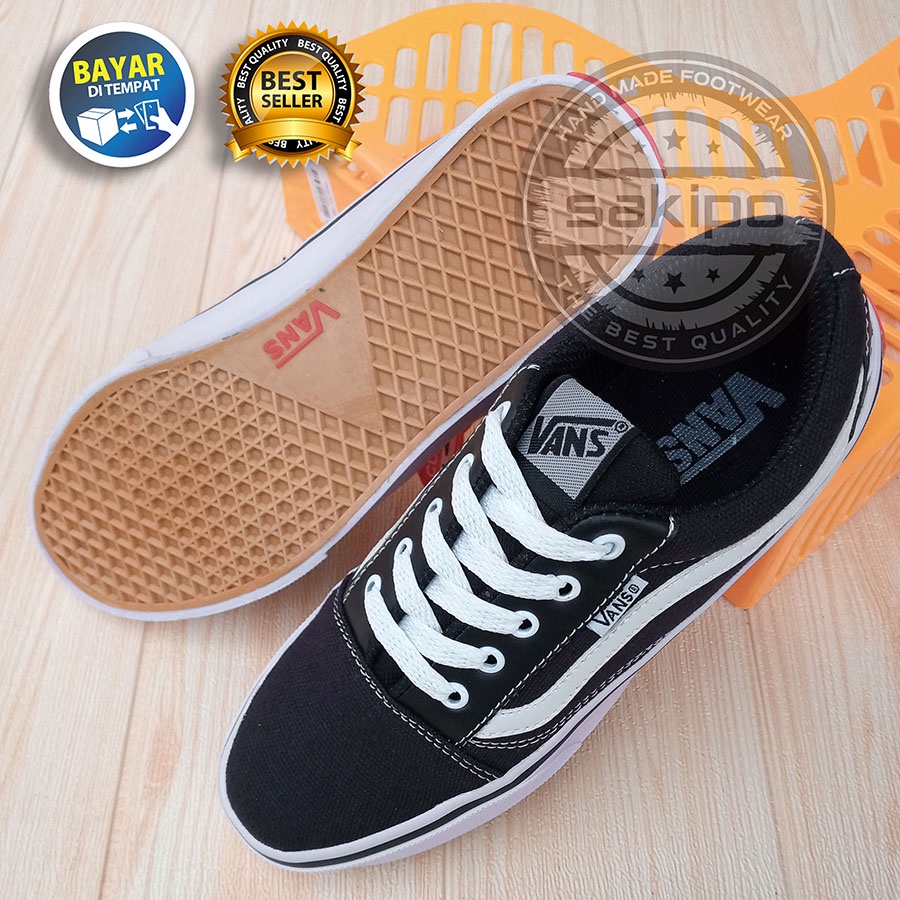 PROMO 8.8 KEMERDEKAAN SALE !! SEPATU SNEAKERS WANITA DAN PRIA REMAJA VANS OLDSKOOL VANS CACING TERMURAH TERLARIS / SEPATU SEKOLAH HITAM MURAH BERTALI / SAKIPO