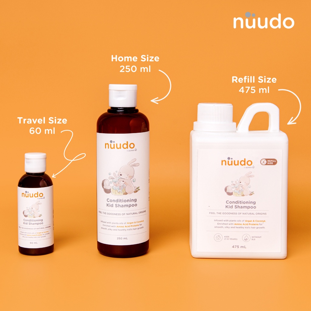 NUUDO - NUUDO BY PURECO GENTLE BABY HEAD TO TOE WASH - BUBBLY KIDS BODY WASH TO FACE TRAVEL SIZE 60ML SABUN MANDI BAYI-ANAK