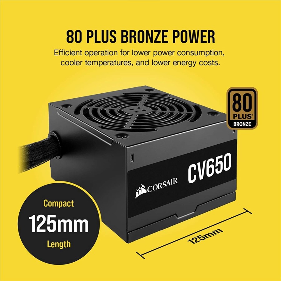 Corsair CV650 - 650 Watt 80 Plus Bronze Power supply