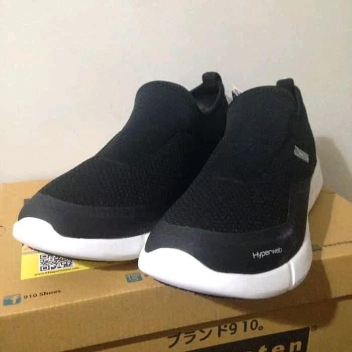 SEPATU LARI NINETEN 910 NORU BLACK WHITE Diskon