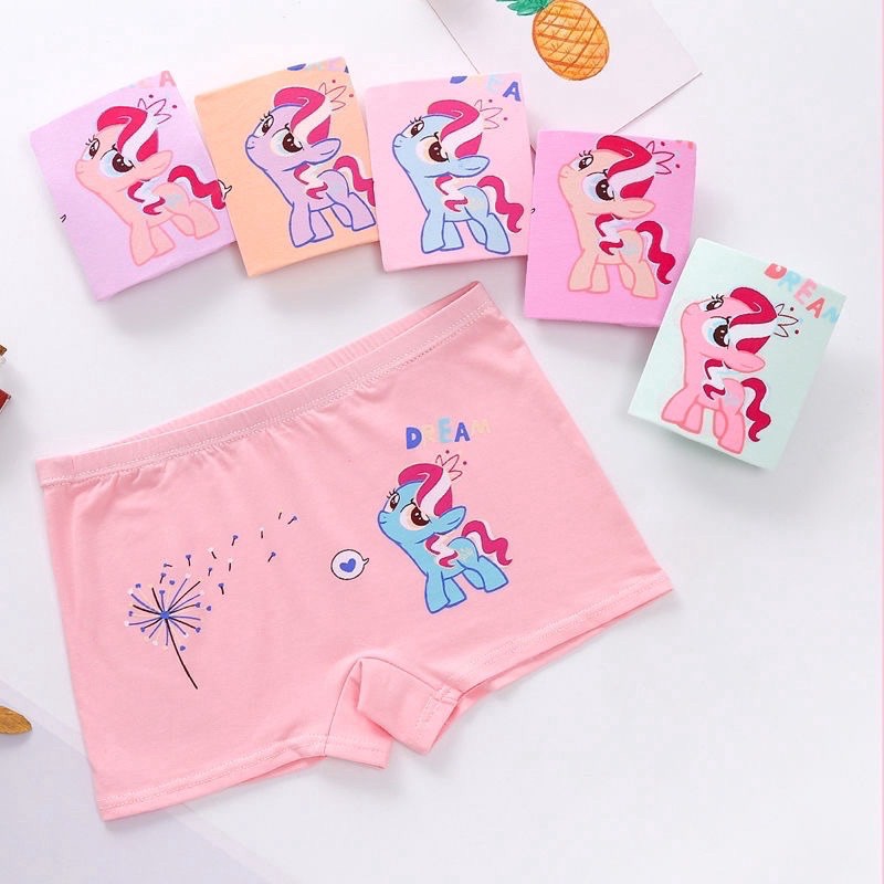 1 Lusin CD Celana Dalam Boxer Anak Bayi Perempuan 2 3 4 5 Tahun Katun Adem Celana Dalam Bokser Anak Cewek Little Pony