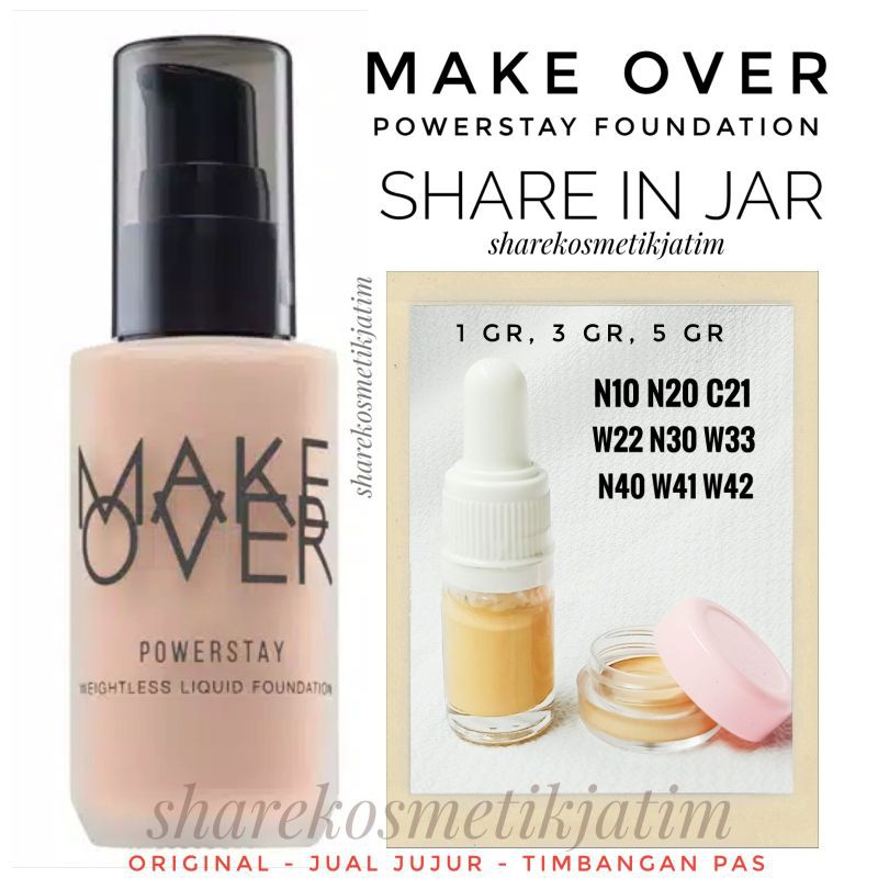 Make Over Powerstay Weightless Liquid Foundation Share in Jar