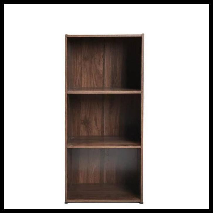 RAK BUKU 3 SUSUN MINIMALIS KAYU/RAK SERBAGUNA/RAK KAYU - MERAH