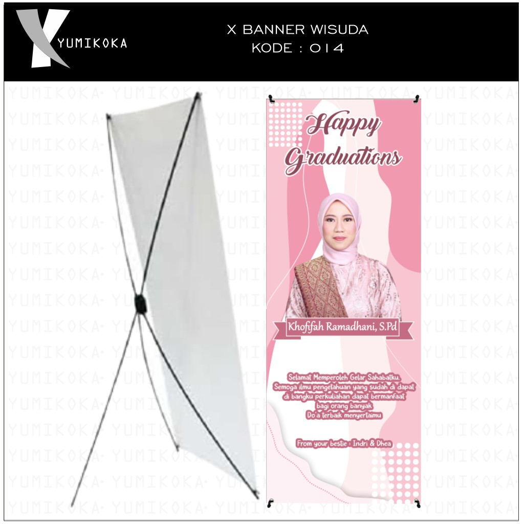 RANGKA BANNER BENER BANER STAND SPANDUK WISUDA ULANG TAHUN PERNIKAHAN KELULUSAN SIDANG CUSTOME DESAI