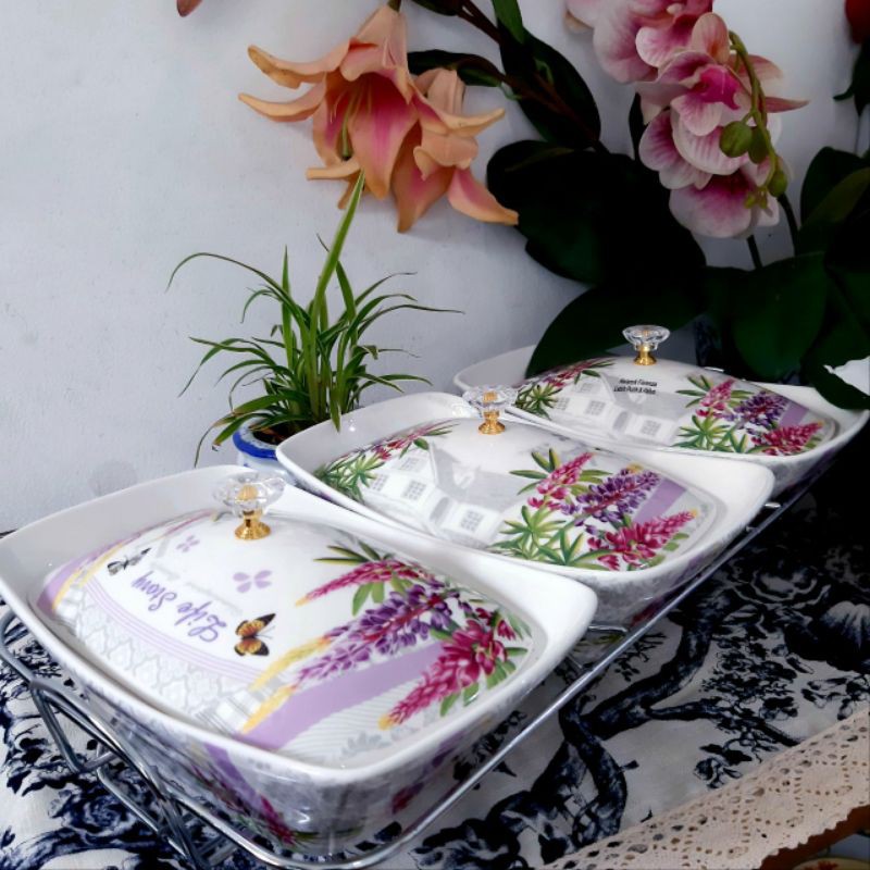 mangkok keramik lucu 3set