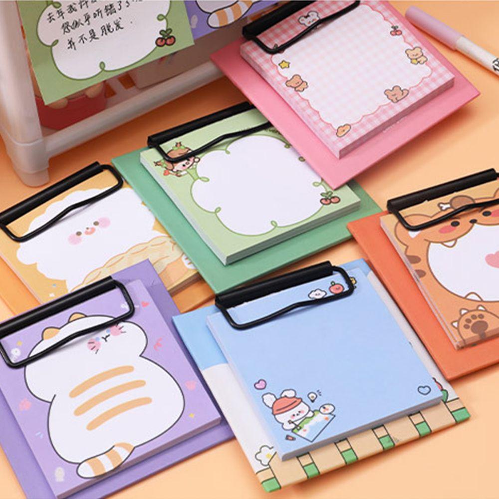 Lanfy 30 Lembar Sticky Notes / Memo Pad Dengan Klip Penjepit