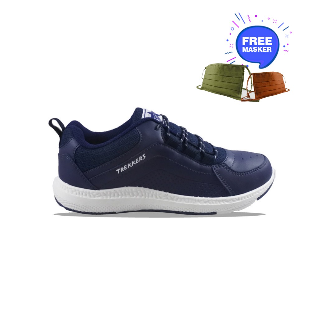 Trekkers Sneakers Wanita Nsl Bliss Biru Tua Putih Shopee Indonesia