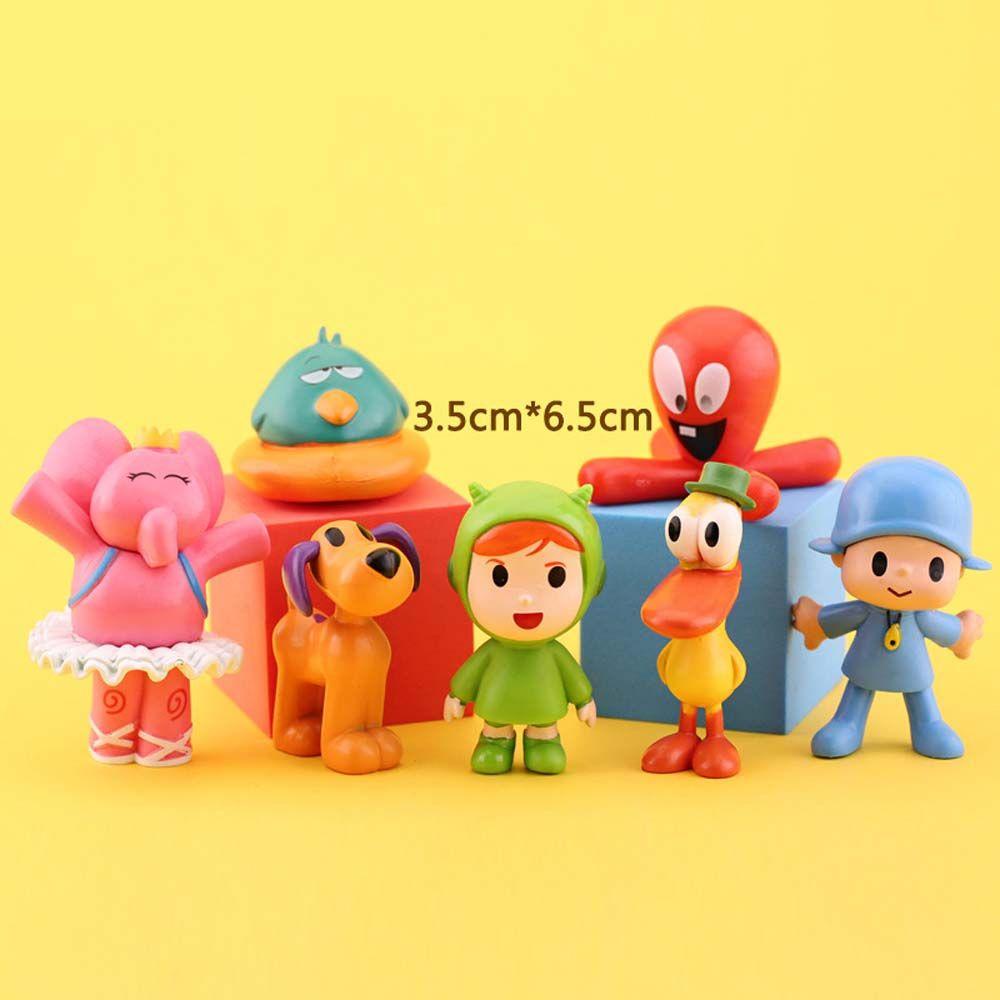 [Elegan] Pocoyo Action Figure Figurine Mainan Hadiah Ornamen Desktop Burung Miniatur Gajah Figure Mainan