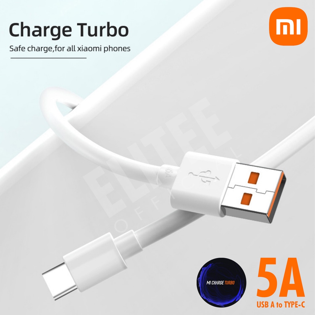 ELITEE KABEL DATA TURBO ORIGINAL TYPE C FOR XIAOMI REDMI NOTE ORIGINAL