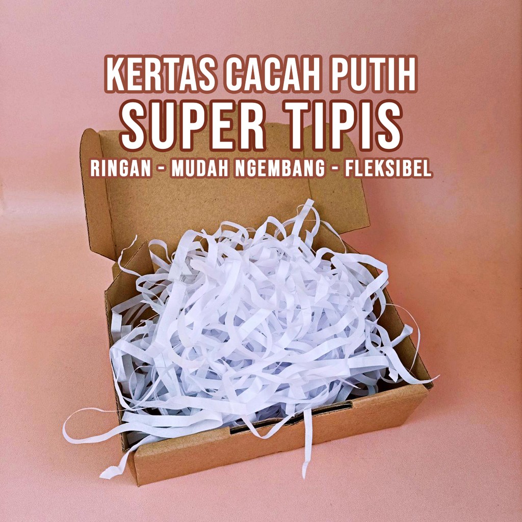 

Kertas Cacah Super Tipis Ringan Fleksibel Packing Dekorasi Hiasan Serut Potong Hampers Murah