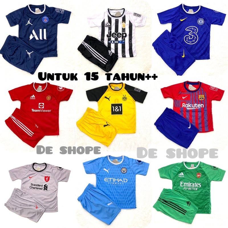 COD / SETELAN BAJU BOLA ANAK 14 TAHUN++ TERBARU 2022 / BAJU BOLA ANAK LAKI LAKI TERMURAH / SET BAJU BOLA FUTSAL