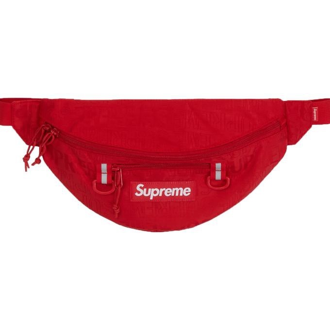 PRODUK LARIS WAISTBAG PRIA IMPORT~ SUPREME WAIST BAG SS19 - MERAH KORTING