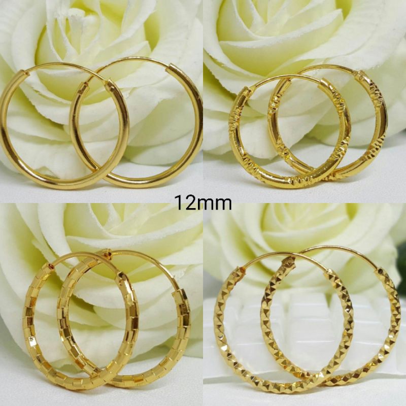 anting jepit dewasa cantik, diameter 12mm