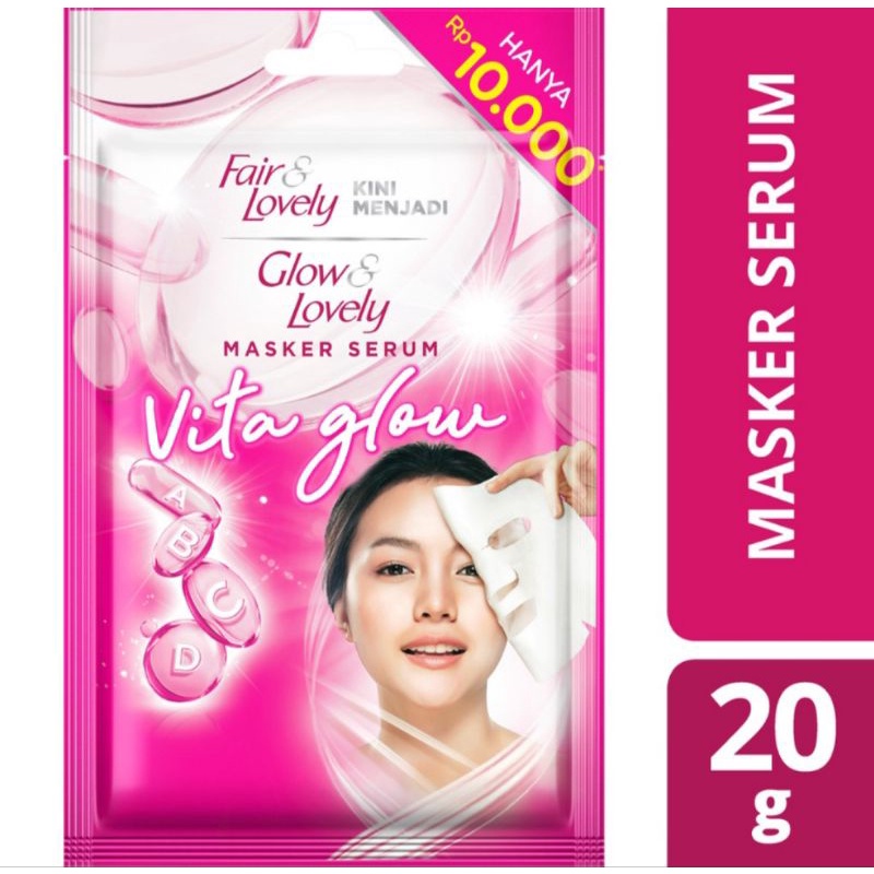 masker serum fair &amp; lovely / glow&amp; lovely Vita glow 20 gram