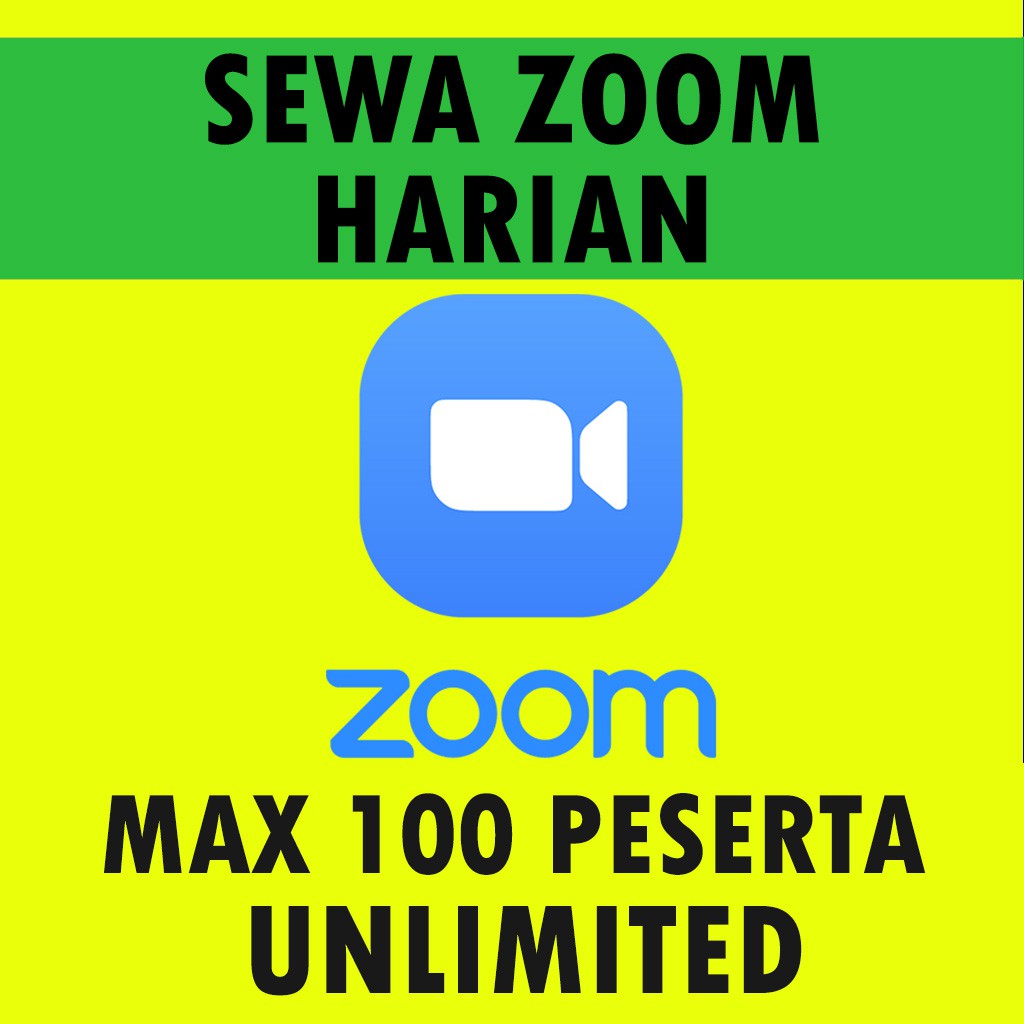 Termurah Sewa Zoom Meeting Pro 100 300 500 1000 Peserta 1 Hari Indonesia