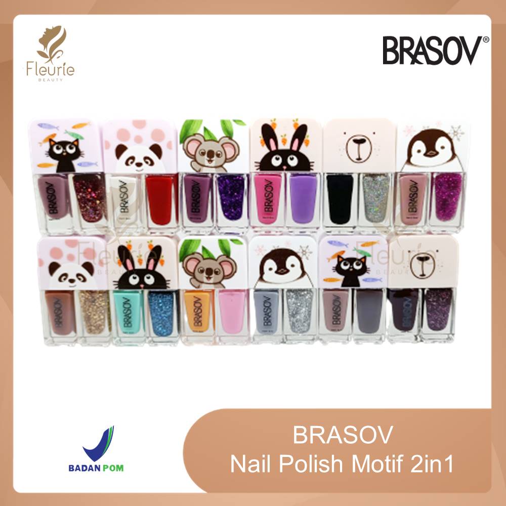 Brasov Nail Polish Motif 2in1 (2x6ml) - Kutek Brasov 2in1 Original BPOM