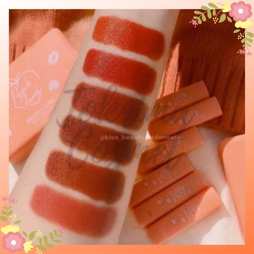 [6PCS] HASAYA GIRL MINI LIPSTICK PEACH FARM SERIES (dapat 1 set + kaca) / TOKRIMACOSMET