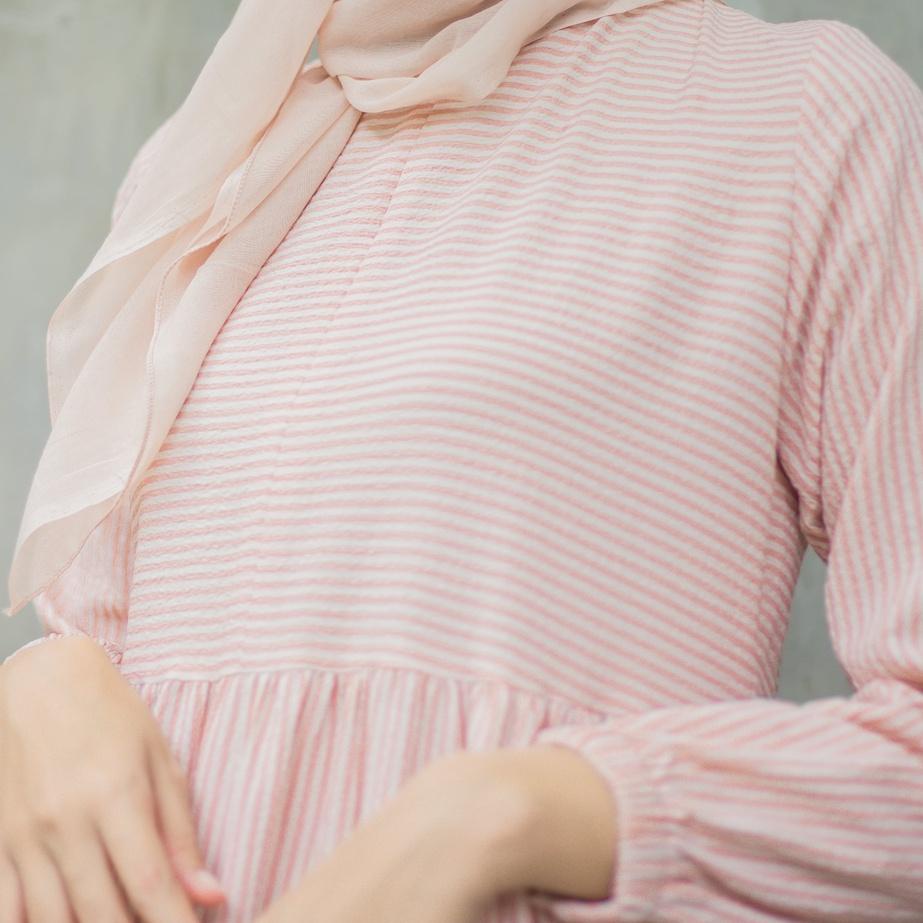 ((TERMURAH)) Le Khari Dress Qonita Gamis Bahan Rayon Twill gamis Busui Size S - XL