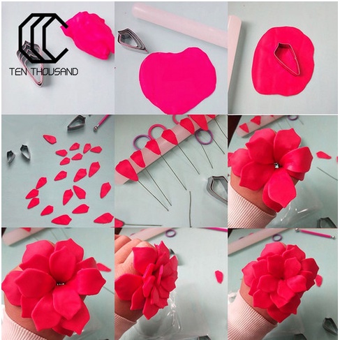 TEN THOUSAND Stainless Steel Fondant Cutter - Flowers Petal #01 (4pcs)