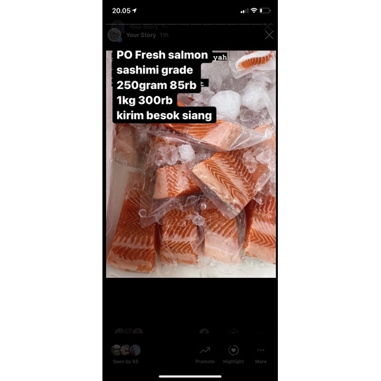 

Fresh salmon sashimi grade
