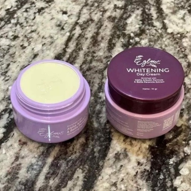 ecer day cream eglow whitening platinum ori bpom/krim siang eglow platinum original-krim siang-day c
