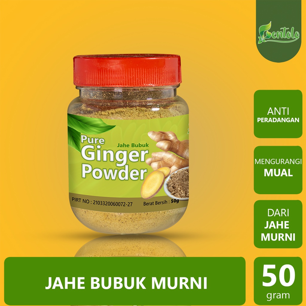 

Pure Ginger powder Jahe Bubuk Murni 50gram by Gentolo