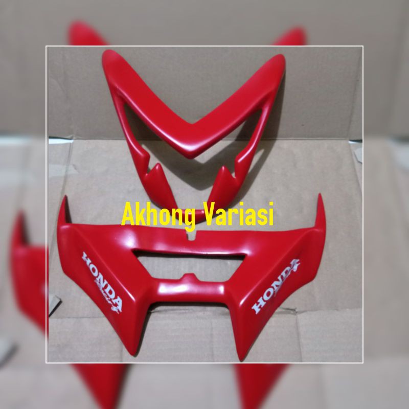 variasi cover / lis lampu depan beat esp 2017 - 2019 & winglet beat esp 2017- 2019 merah dop doff