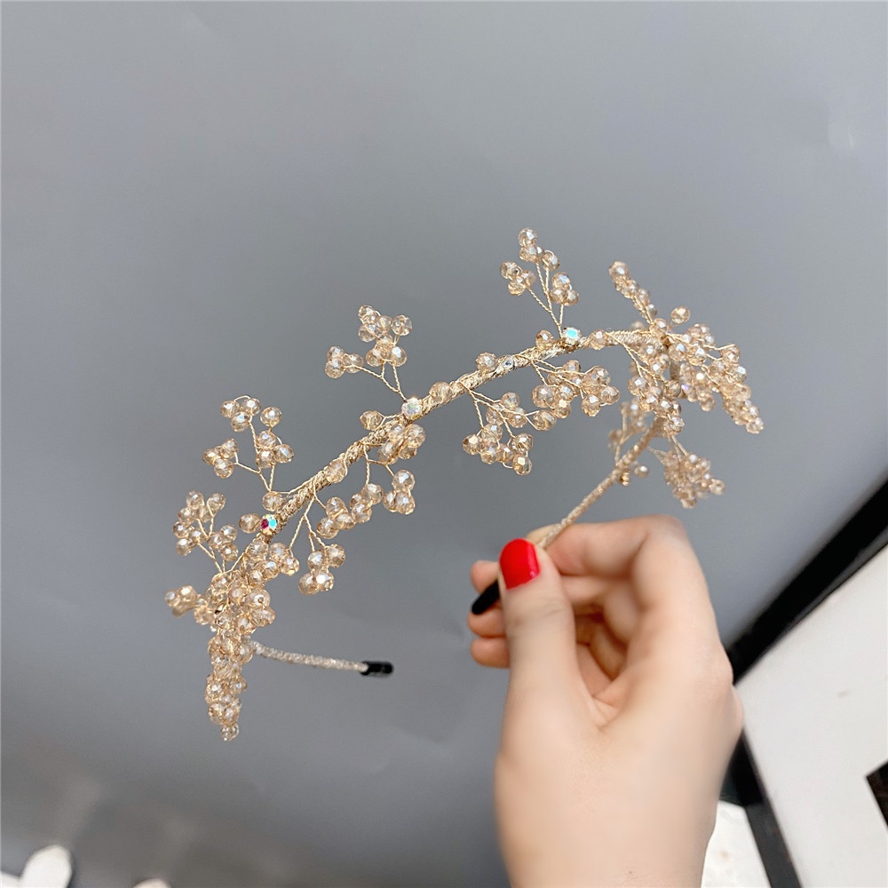 Crystal Beads Headband Women Girls Headdress Hairband