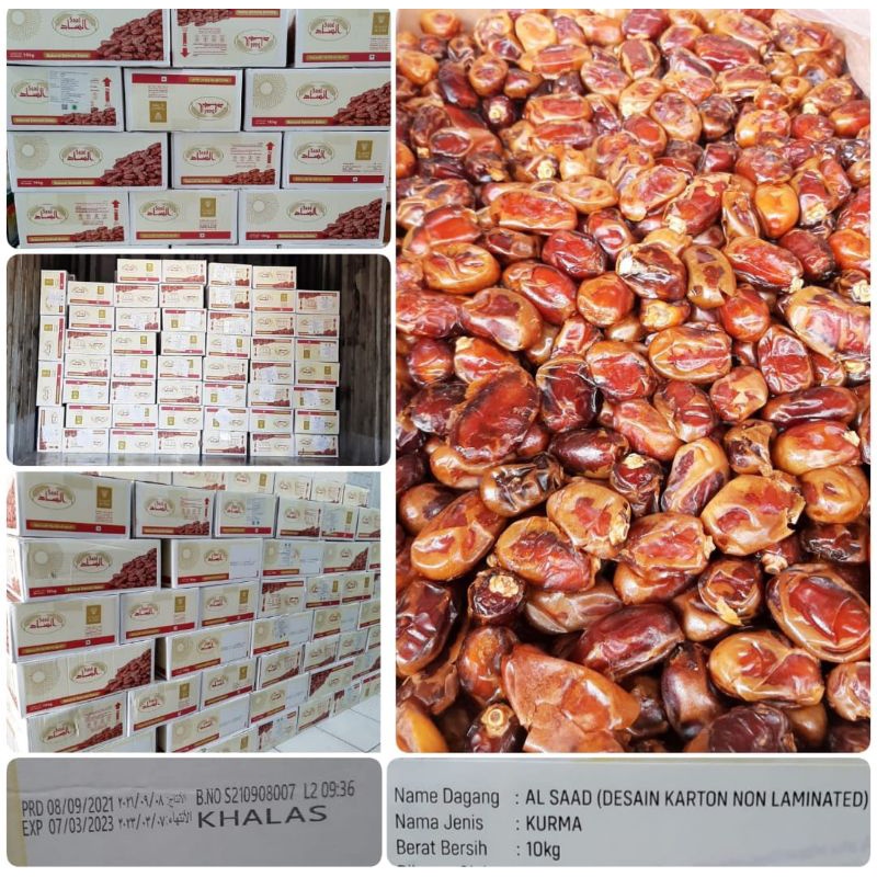 

Kurma Khalas 1Dus 10Kg Emirates Dates Saudi Import Original Termurah COD Medan Legit Enak Manis