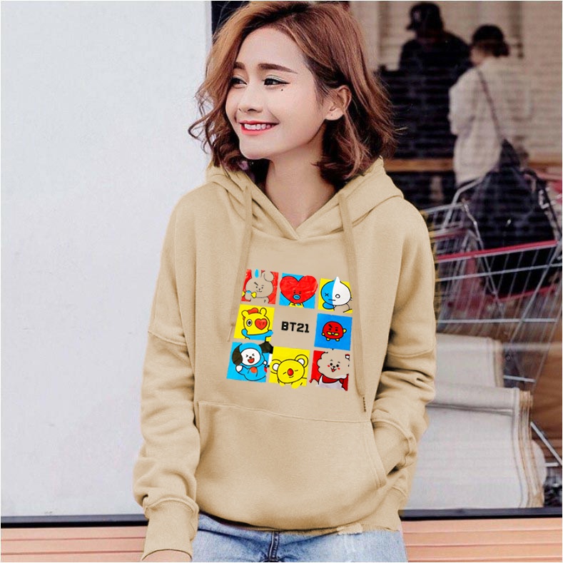 Lilipop.id Sweater Wanita BTS Army Hoodie Jumper Outwear
