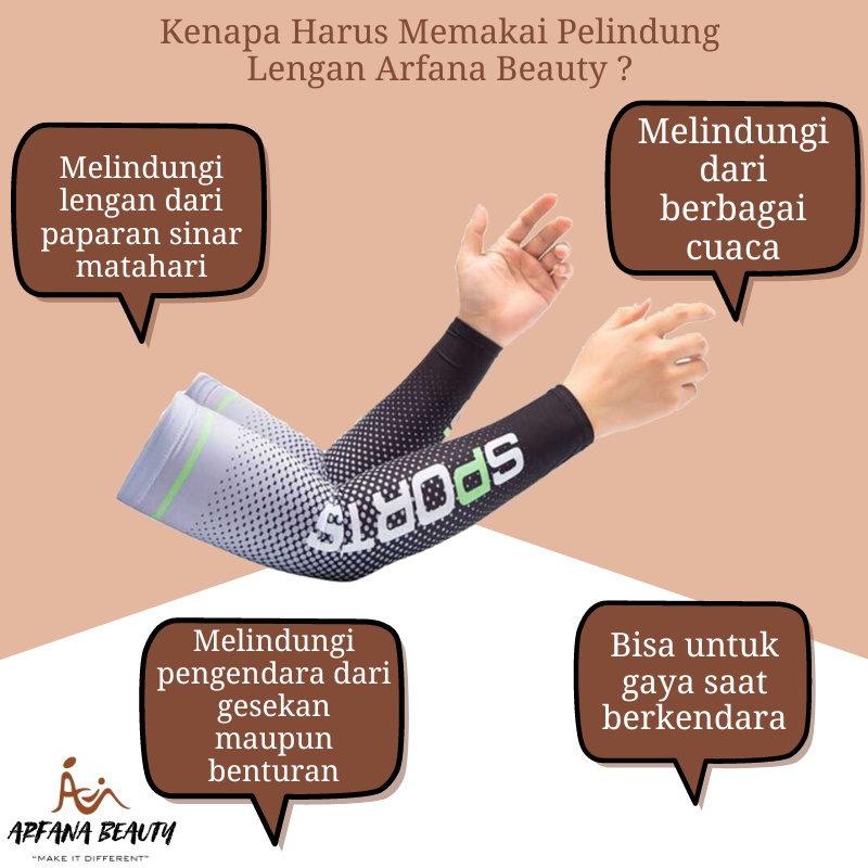 Pelindung Lengan Pria Manset Lengan Arm Sleeve Aksesoris Pelindung Olahraga Dekker Sepeda Arm Sleeve UV Protection Deker Sport Motor Anti Panas Sinar Matahari Lengan Panjang Import Premium Terbaru Original