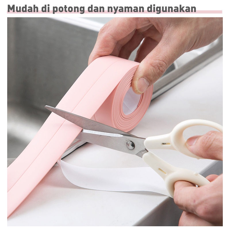 ☛TK☚ R554 Tape Perekat Sticker Anti Jamur Air Minyak PVC Wastafel Dapur Kamar Mandi