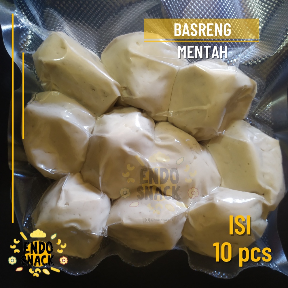 10pcs Basreng Mentah SUPER Kemasan Vacuum, Baso Goreng Ikan Mentah Kualitas Super