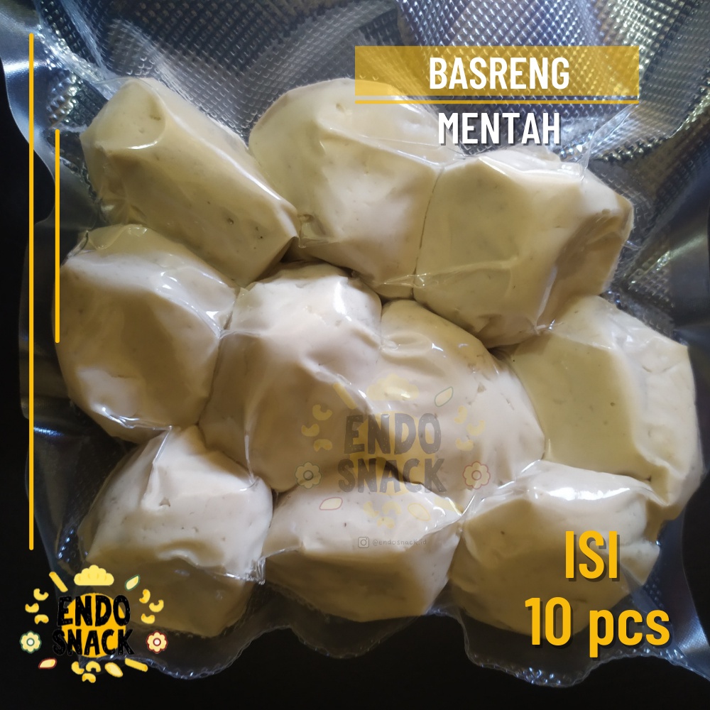 10pcs Basreng Mentah SUPER Kemasan Vacuum, Baso Goreng Ikan Mentah Kualitas Super