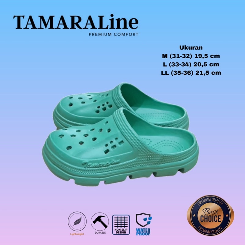 Sepatu Sandal Selop Slide Slip on Karet Anak / Remaja - TAMARALINE 226A / Bahan Premium Lentur Empuk Ringan Kuat Anti Slip Anti Air Model Casual Santai Rumah Outdoor Kamar Mandi  Murah Original