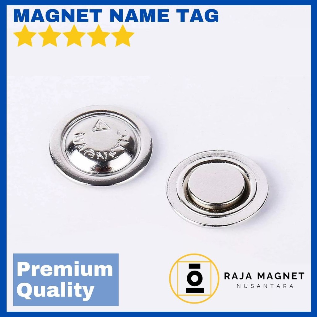 

PROMO Satuan Grosir Magnet Name Tag Dada Bentuk Pin Lencana Lapis Nikel Premium